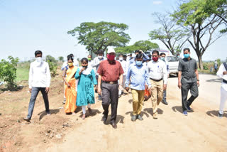 kamareddy district collector inspected harithaharam works