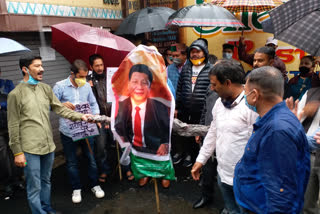 boycott china protest in shimla