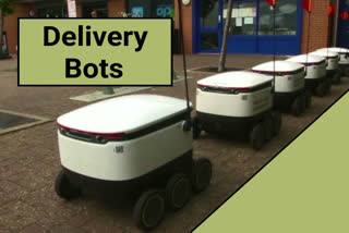Milton Keynes -  Starship Technologies' robot, Delivery Bots for contactless deliveries