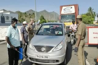 Vellore Tirupattur borders checked by police