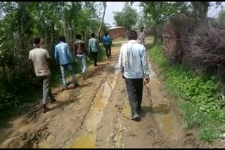 villagers upset due to lack of paved road in village Hirapur