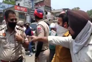 police disrespect people in batala, video viral