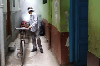 fogging to prevent dengue is done at ballimaran in delhi