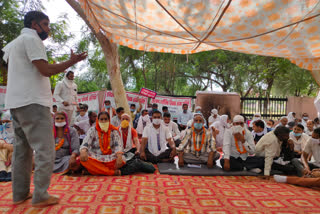 Physical teacher protest in bhiwani