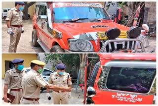 ghaziabad police seized dancing car at tila mor