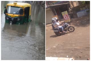 sangam vihar ratiya marg submerged just one minute rain