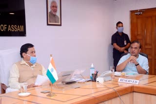 chief-minister-sarbananda-sonoal-meeting-with-health-minister-at-guwahati