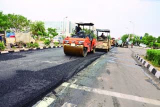 road repair with bitumen in haryana