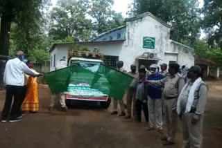 forest department distributing plants to people