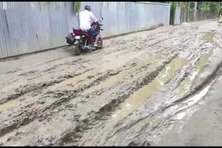 Poor road condition in Fakirganj