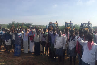 tummakunta villagers protest for their lands