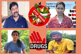 heros chiranjeevi and nani message for youth on  international day against drug