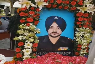 patiala, Martyr Mandeep singh, galwan vellay, paid homage to Martyr Mandeep singh a