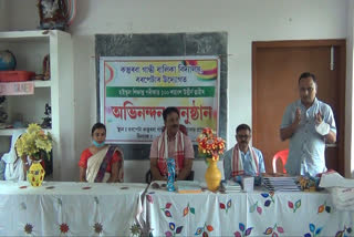 felicitated programme at kasturba gandhi bidyalaya barpeta assam etv bharat news