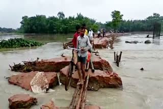 water-level-of-rivers-increased-due-to-rain-in-araria