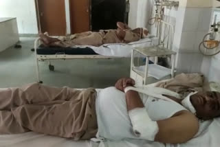 Dausa news, policemen injured, road accident