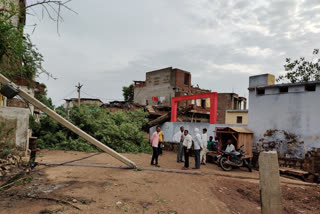 electric poles broken due to strong storm