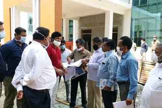 Pratapasimha MP  inspected  new hospital