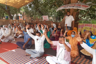 pti teachers protest in charkhi dadri