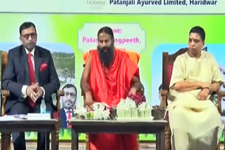 Yoga Guru Ramdev, others at 'Corona kit launch