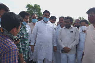 mla dharmana prasadarao visited vamshadhara right canal