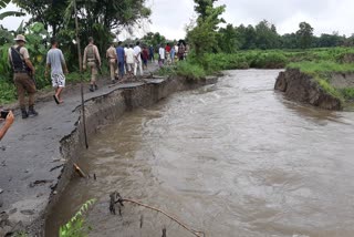 Minister Chandan Brahma visit to flood area Chirang district