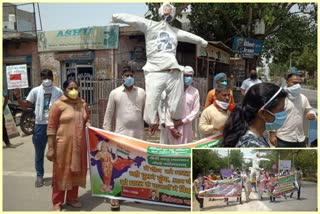 najafgarh people boycott chinese goods and burninge ffigy of chinese president jinping