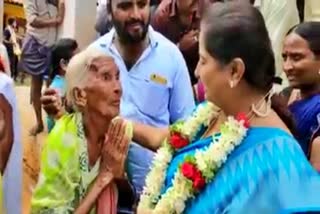 MLA Purnima  helped to Grandma