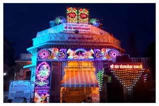 Electrical lighting on shri Vitthal Temple at Pandharpur