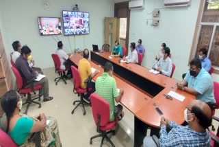 Collector Ganjam attened Review meeting for COVID-19 mgt