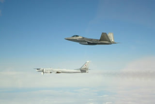 us f 22 jets intercept russian jet