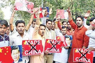 people across india demanding to ban china products