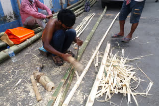 The condition of bamboo handicraftsmen is critical in Corona situation
