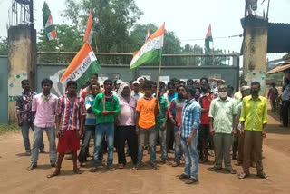 Workers agitaion in Durgapur due to tmc groupism