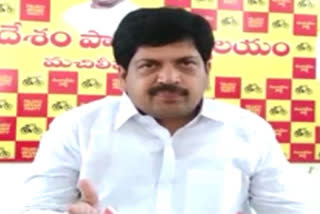 tdp leader kollu ravindra criticises ycp government on colours to government offices