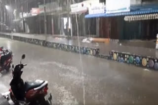 rain in nellore dst roads are blocked with full of water