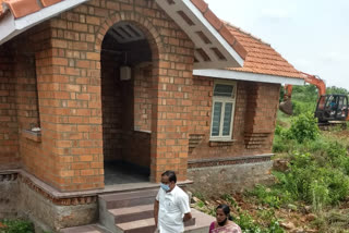 aagama school construction works in annavaram temple