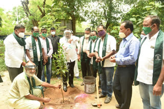 Mahabubnagar district collector N. venkat rao participated in 6th term harithaharam programme