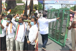 Hostility in Congress protests in Hanmakonda