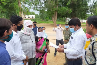 People protesting against order to pay tax of populated land in Kanker