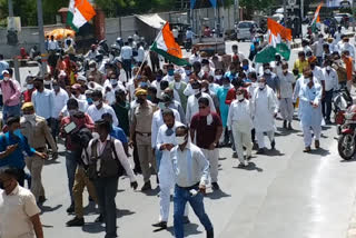 पेट्रोल-डीजल की कीमतों पर प्रदर्शन, अजमेर में प्रदर्शन, ajmer news, congress protests in ajmer