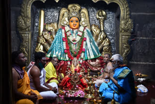 7th day shakambari celebrations in sri bhadrakali temple at hanamkonda warangal urban district