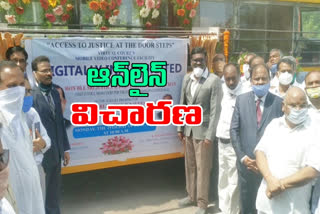 Settlement of cases without coming to court at mobile court warangal