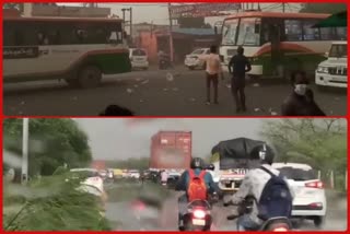 People get relief from rain in Noida