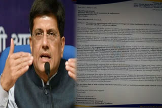 cait has now written a letter to Union Commerce Minister Piyush Goyal
