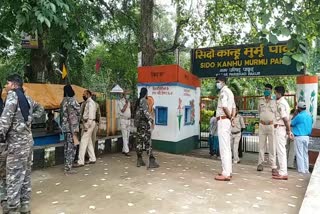 Protest of students against the murder of Sido-Kanhu descendant