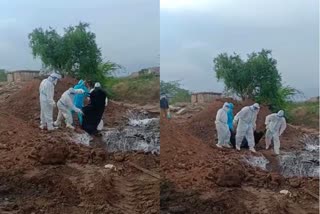 Mass burial of dead bodies of Covid patients... Video goes viral