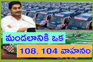 'కొత్త 108, 104 వాహనాలను రేపు ప్రారంభించనున్న సీఎం'