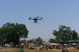 Drones used to spray insecticides in Agra as locusts swarms arrive