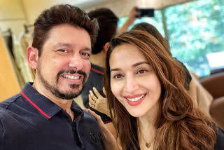 madhuri experiments with husband hairstyle